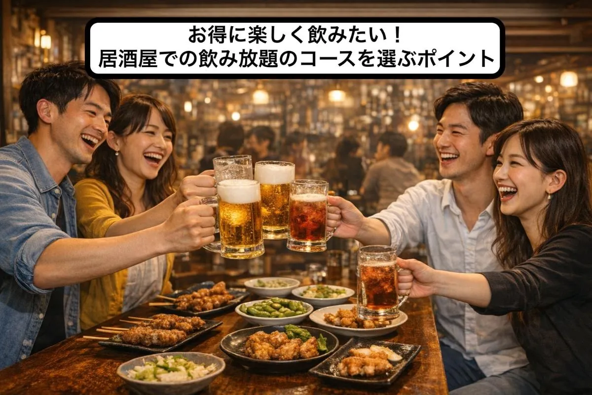 お得に楽しく飲みたい!居酒屋での飲み放題のコースを選ぶポイント